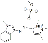 1,2,3-trimethyl-5-[(1-methyl-1H-indol-3-yl)azo]-1H-pyrazolium methyl sulphate Struktur