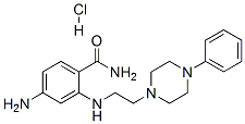 4-amino-2-[2-(4-phenylpiperazin-1-yl)ethylamino]benzamide hydrochlorid e Struktur