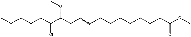 13-Hydroxy-12-methoxy-9-octadecenoic acid methyl ester Struktur