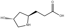 2-Pyrrolidinepropanoic acid, 4-hydroxy-, (2R,4R)- (9CI) Struktur