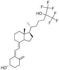 25-hydroxy-26,26,26,27,27,27-hexafluorovitamin D3 Struktur