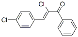 2-chloro-3-(4-chlorophenyl)-1-phenyl-prop-2-en-1-one Struktur