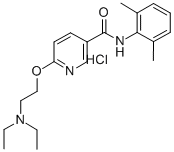 6-(2-Diethylaminoethoxy)-N-(2,6-xylyl)nicotinamide hydrochloride Struktur