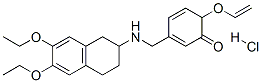 3-[[(6,7-diethoxytetralin-2-yl)amino]methyl]-6-ethenoxy-cyclohexa-2,4- dien-1-one hydrochloride Struktur