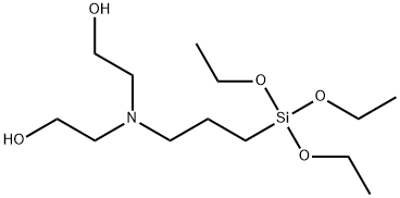 ビス(2-ヒドロキシエチル)-3-アミノプロピルトリエトキシシラン, 62% IN ETHANOL 化學(xué)構(gòu)造式