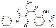 5-Anilino-1,8-dihydroxy-2-nitroanthraquinone Struktur