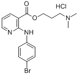 3-(Dimethylamino)propyl 2-((4-bromophenyl)amino)-3-pyridinecarboxylic  acid hydrochloride Struktur