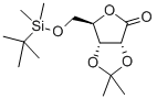 5-O-(TERT-BUTYLDIMETHYLSILYL)-2,3-O-ISOPROPYLIDENE-D-RIBONIC ACID GAMMA-LACTONE Struktur