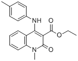 Ethyl 1-methyl-4-((4-methylphenyl)amino)-2-oxo-1,2-dihydro-3-quinoline carboxylate Struktur