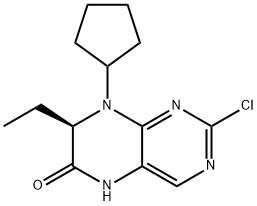 6(5H)-Pteridinone, 2-chloro-8-cyclopentyl-7-ethyl-7,8-dihydro Struktur