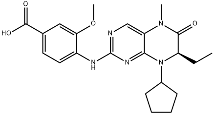 (R)-4-(8-cyclopentyl-7-ethyl-5-Methyl-6-oxo-5,6,7,8-tetrahydropteridin-2-ylaMino)-3-Methoxybenzoic acid|(R)-4 - ((8-環(huán)戊基-7-乙基-5-甲基-6-氧代-5,6,7,8-四氫蝶啶-2-基)氨基