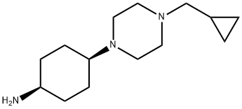 CyclohexanaMine, 4-[4-(cyclopropylMethyl)-1-piperazinyl]-, cis- Struktur