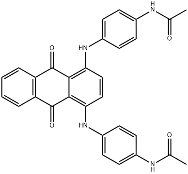 N,N'-[(9,10-dihydro-9,10-dioxo-1,4-anthracenediyl)bis(imino-4,1-phenylene)]bisacetamide Struktur