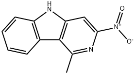 3-Nitro-1-Methyl-5H-pyrido[4,3-b]indole Struktur