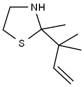 2-(1,1-Dimethylallyl)-2-methylthiazolidine Struktur