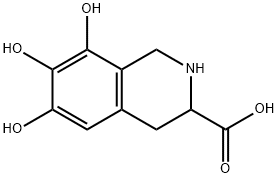 3-Isoquinolinecarboxylic acid, 1,2,3,4-tetrahydro-6,7,8-trihydroxy- (9CI) Struktur