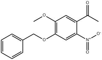 Ethanone, 1-[5-Methoxy-2-nitro-4-(phenylMethoxy)phenyl]- Struktur