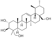 (2ALPHA,3BETA,4ALPHA)-URS-12-ENE-2,3,23,28-TETROL Struktur