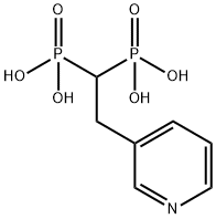 [2-(3-pyridinyl)ethylidene-1,1]bis(phosphonic acid) Struktur