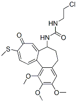 1-(2-Chloroethyl)-3-[10-methylthio-9-oxo-1,2,3-trimethoxy-5,6,7,9-tetrahydrobenzo[a]heptalen-7-yl]urea Struktur