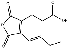 2,5-Dihydro-4-(1-butenyl)-2,5-dioxofuran-3-propanoic acid Struktur