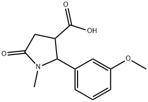 2-(3-METHOXYPHENYL)-1-METHYL-5-OXO-3-PYRROLIDINECARBOXYLIC ACID Struktur