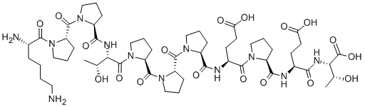 H-LYS-PRO-PRO-THR-PRO-PRO-PRO-GLU-PRO-GLU-THR-OH 結構式