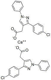 calcium bis[3-(4-chlorophenyl)-1-phenyl-1H-pyrazole-4-acetate] Struktur