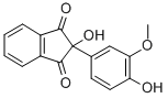 1H-Indene-1,3(2H)-dione, 2-hydroxy-2-(4-hydroxy-3-methoxyphenyl)- Struktur