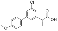 5-Chloro-4'-methoxy-alpha-methyl-3-biphenylacetic acid Struktur