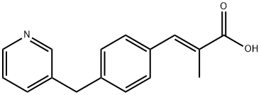 2-methyl-3-(4-(3-pyridinylmethyl)phenyl)-2-propenoic acid Struktur