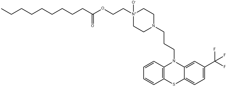 2-[1-oxido-4-[3-[2-(trifluoromethyl)phenothiazin-10-yl]propyl]-2,3,5,6 -tetrahydropyrazin-1-yl]ethyl decanoate, 76005-64-6, 結(jié)構(gòu)式