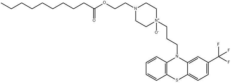 2-[4-oxido-4-[3-[2-(trifluoromethyl)phenothiazin-10-yl]propyl]-2,3,5,6 -tetrahydropyrazin-1-yl]ethyl decanoate, 76013-31-5, 結(jié)構(gòu)式