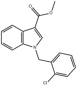 1H-INDOLE-3-CARBOXYLIC ACID, 1-[(2-CHLOROPHENYL)METHYL]-,METHYL ESTER Struktur