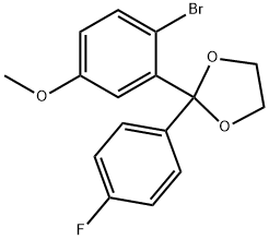 2-BROMO-4'FLUORO-5-METHOXYBENZOPHENONE ETHYLENE KETAL Struktur