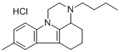 1,10-Trimethylene-2-butyl-8-methyl-1,2,3,4-tetrahydropyrazino(1,2-a)in dole hydrochloride Struktur