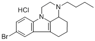 1H-Pyrazino(3,2,1-jk)carbazole, 2,3,3a,4,5,6-hexahydro-8-bromo-3-butyl -, hydrochloride Struktur