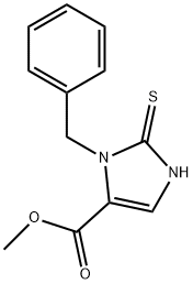 methyl 2,3-dihydro-3-(phenylmethyl)-2-thioxo-1H-imidazole-4-carboxylate Struktur