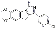 Indeno[1,2-c]pyrazole, 3-(6-chloro-3-pyridinyl)-1,4-dihydro-6,7-diMethoxy- Struktur