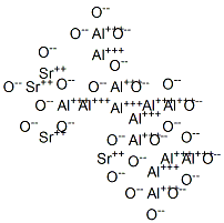 tetradecaaluminium tetrastrontium pentacosaoxide Struktur