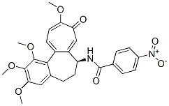 4-Nitro-N-[(S)-5,6,7,9-tetrahydro-1,2,3,10-tetramethoxy-9-oxobenzo[a]heptalen-7-yl]benzamide Struktur