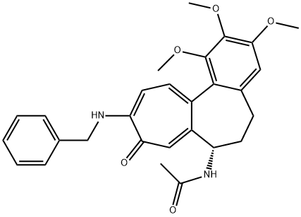 N-[(S)-5,6,7,9-Tetrahydro-1,2,3-trimethoxy-9-oxo-10-benzylaminobenzo[a]heptalen-7-yl]acetamide Struktur