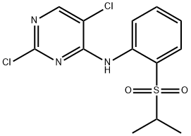 2,5-二氯-N-[2-[(1-甲基乙基)磺酰基]苯基]-4-嘧啶胺, 761440-16-8, 結(jié)構(gòu)式