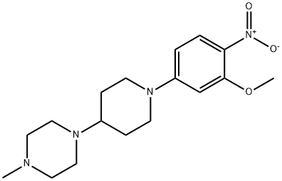 1-(1-(3-Methoxy-4-nitrophenyl)piperidin-4-yl)-4-Methylpiperazine Structure