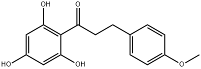 4-METHOXY-2',4',6'-TRIHYDROXYDIHYDROCHALCONE Struktur