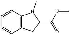 methyl 1-methyl-2,3-dihydro-1H-indole-2-carboxylate Struktur