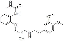 N-[2-[3-(3,4-Dimethoxyphenethylamino)-2-hydroxypropoxy]phenyl]-N'-methylurea Struktur