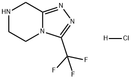 3-(三氟甲基)-5,6,7,8-四氫-[1,2,4]三唑并[4,3-a]吡嗪鹽酸鹽, 762240-92-6, 結(jié)構(gòu)式