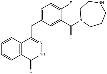 1-[5-[(3,4-dihydro-4-oxo-1-phthalazinyl)Methyl]-2-fluorobenzoyl]hexahydro-1H-1,4-diazepine Struktur