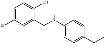 4-BROMO-2-[(4-ISOPROPYLANILINO)METHYL]BENZENOL Struktur